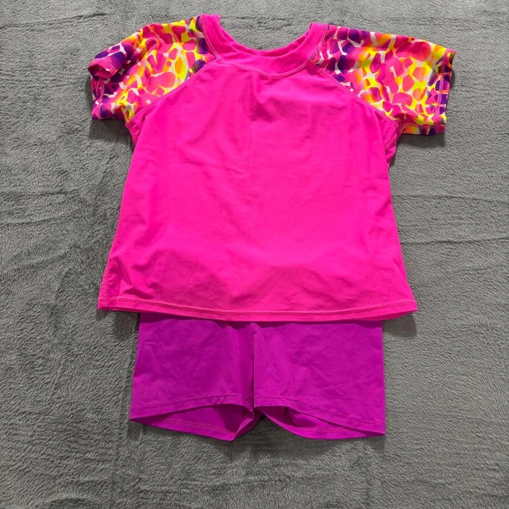 Circo Childrens Place Lucky Me 7/8 Pink Black Girls T-Shirt Athletic Set Lot 4pc